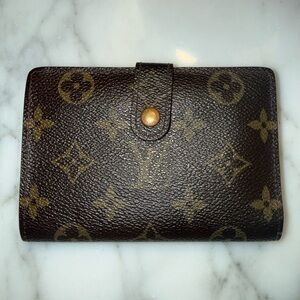 Louis Vuitton Kisslock Portefeuille Viennois Monogram Canvas Wallet Card Coin